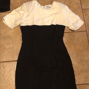 Black and white vintage business dress